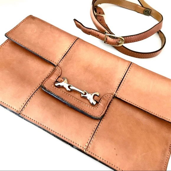 Handbags - Vintage (pre-war) Korea Horsebit Tan Calfskin Envelope Clutch